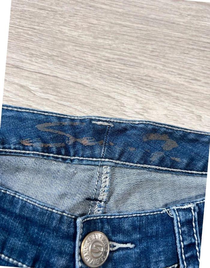 🩳 Short vintage brodé en jean Seven 7  Bleu Taille M 🩳 - photo numéro 11