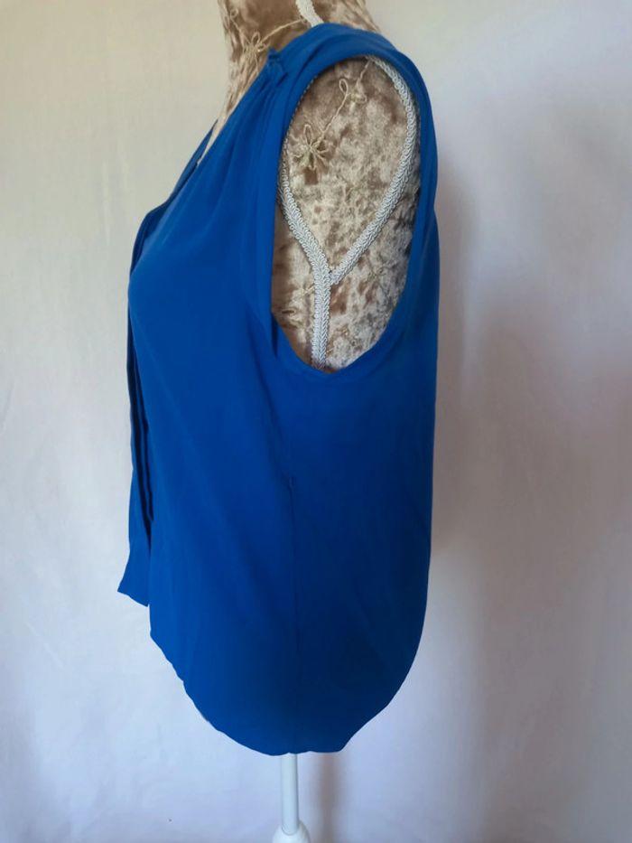 Blouse bleu sans manches hm taille 36 - photo numéro 5