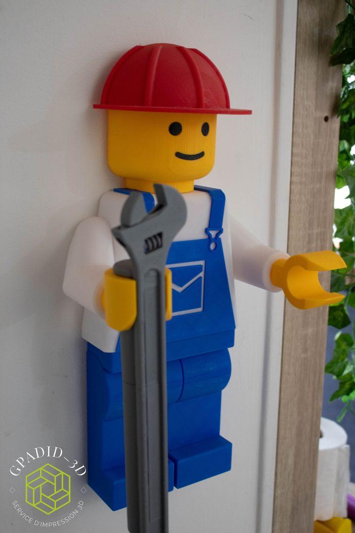 Dévidoir de papier toilette ou simple décoration murale dans un style Lego - photo numéro 5