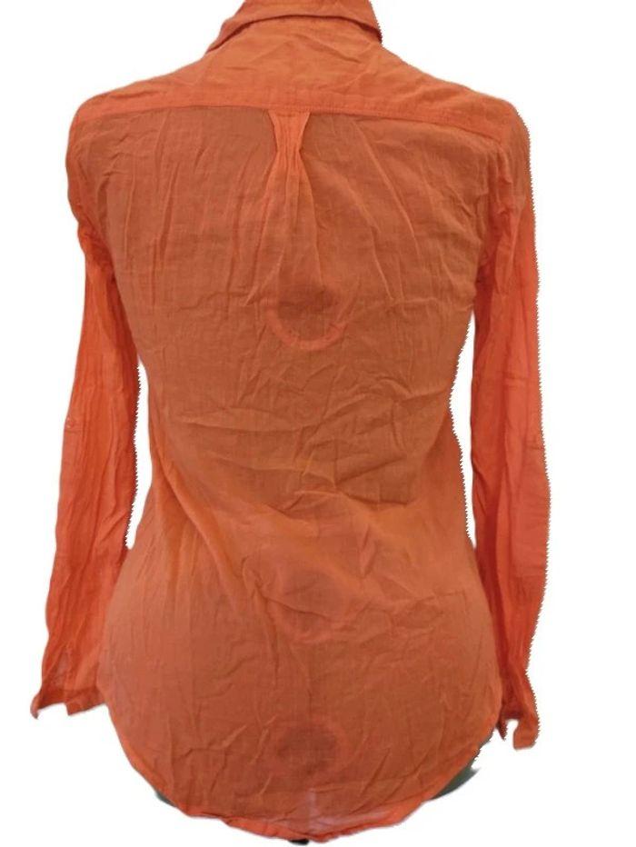 Chemise orange promod Taille 40 imprimé broderies - photo numéro 3