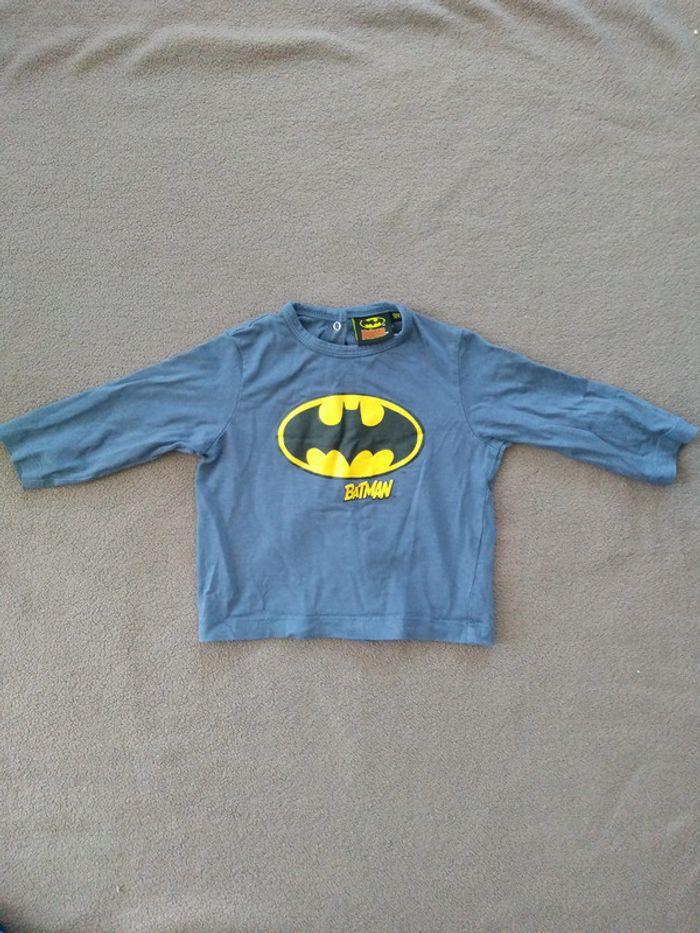 T-shirt manches longues bleu T9M Batman - photo numéro 1