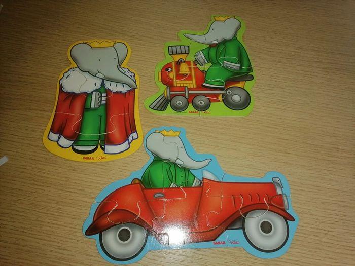 Puzzles Babar bois 3 pièces Vilac - photo numéro 2