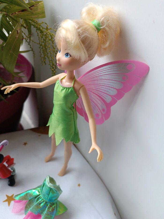 Disney poupée flexible mannequin doll tinkerbell tinker fée clochette capitaine hook silvermist - photo numéro 3