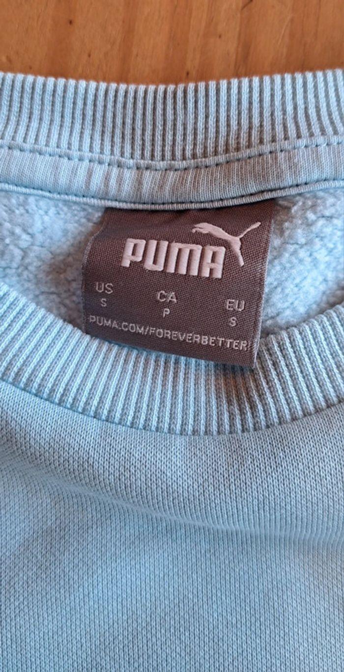 Pull Puma turquoise - photo numéro 2