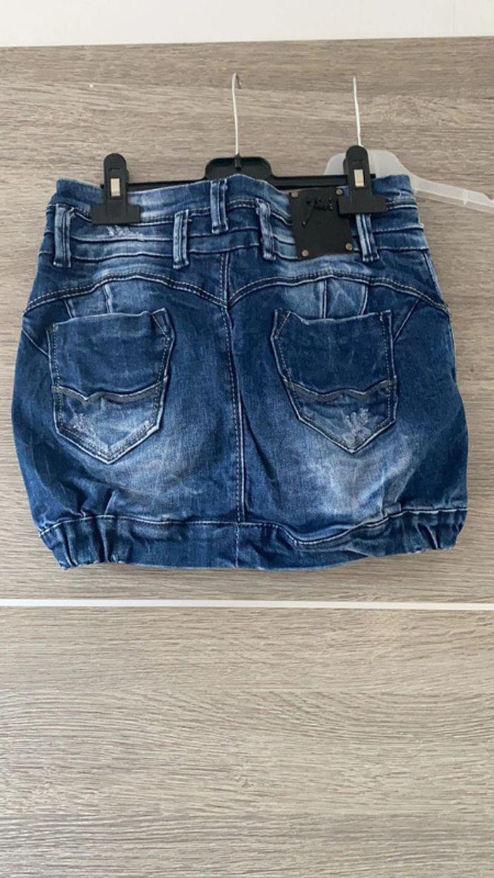 Jupe jeans effet boule - photo numéro 2