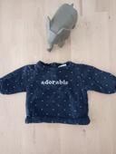 Sweat bleu bébé mixte taille 3 mois Vertbaudet