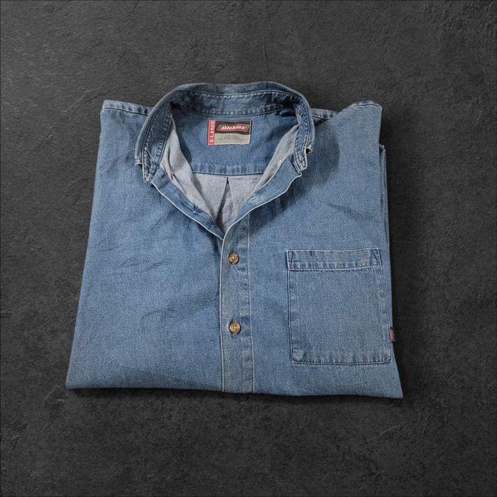 Chemise Jeans Dickies Taille XL Logo Brodé Denim - photo numéro 2