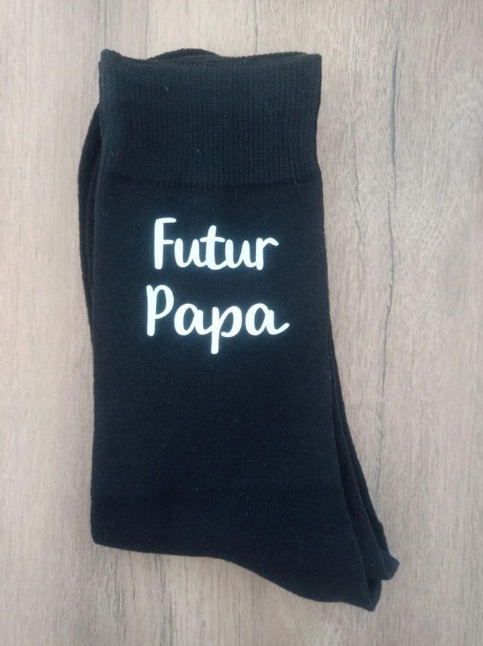 Chaussettes noires hommes futur papa 43/46