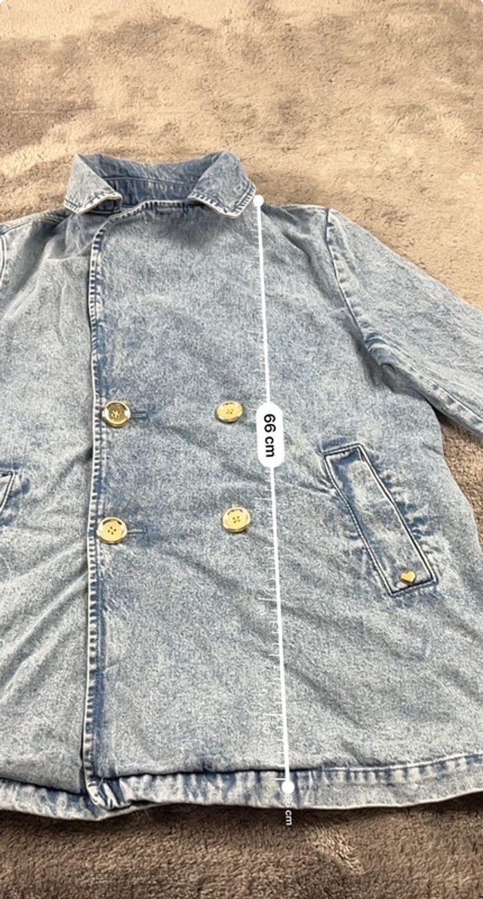 👕 Veste en Jeans longue vintage y2k Bleu Taille XS 👕 - photo numéro 3