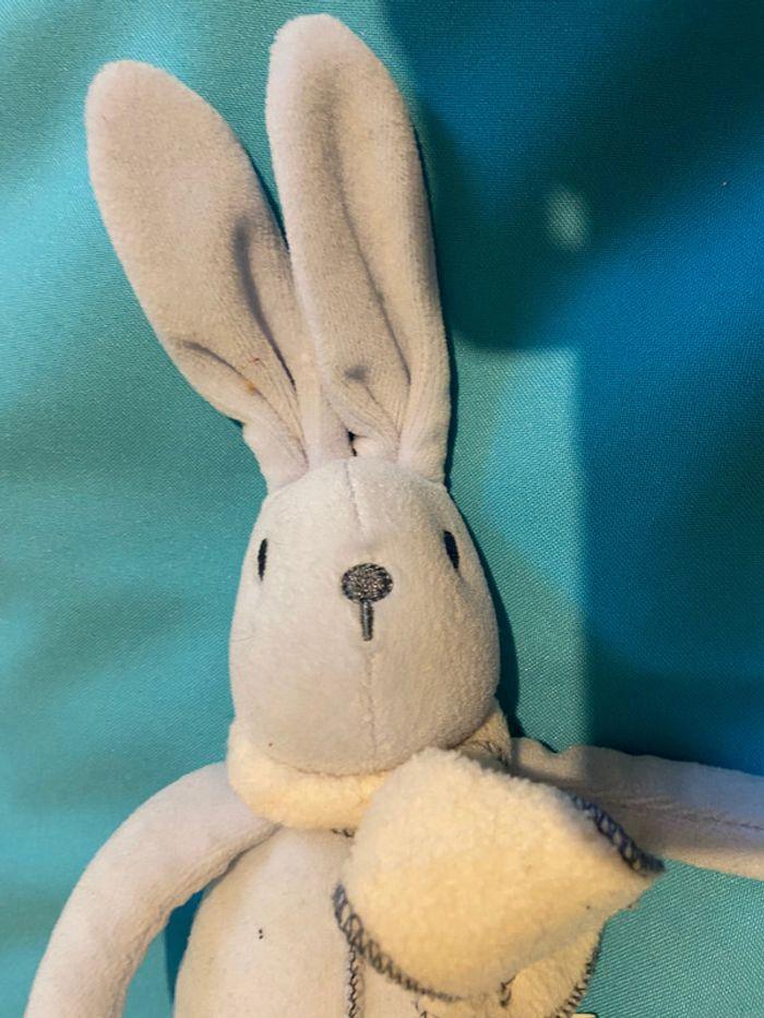 Doudou lapin bleu sucre d orge - photo numéro 2