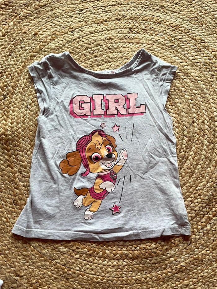 T shirt manche courte paw patrol 5 ans - photo numéro 1