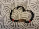 Bracelet perles noires et rouges