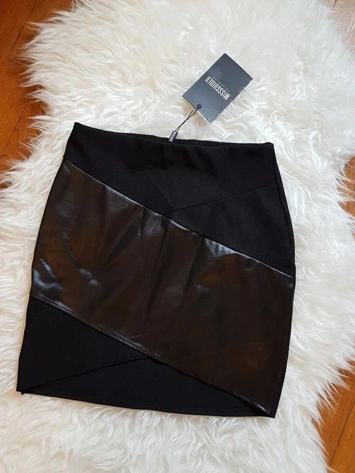 Mini jupe noire effet mouillé neuve Missguided T36 - photo numéro 5