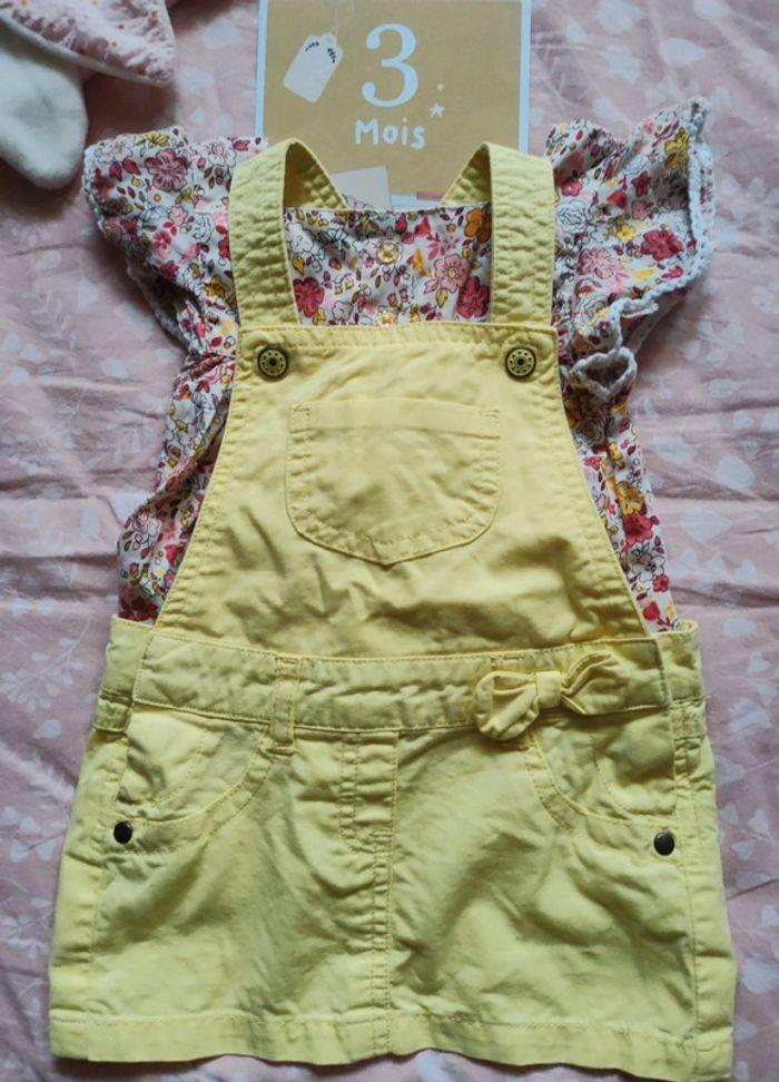 Ensemble robe et blouse été bébé fille 3 mois - photo numéro 3