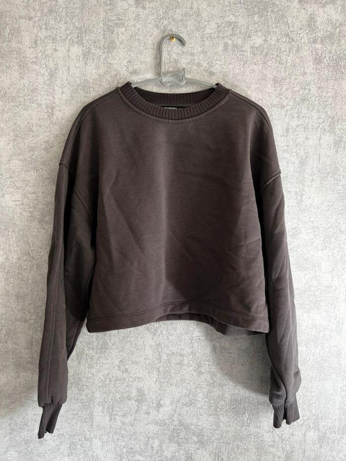 Sweat court gris Stradivarius Taille M - photo numéro 1