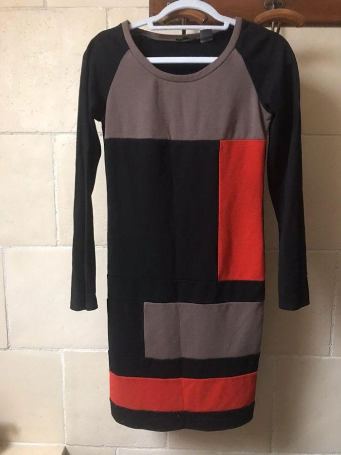 Robe colorblock maille Milano - photo numéro 1