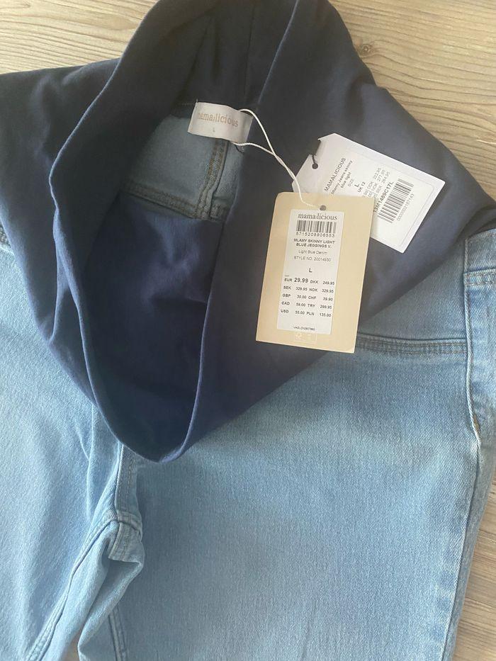 Pantalon jeans de grossesse  bleu neuf avec étiquette - photo numéro 2