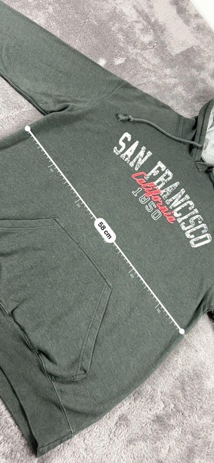 👕 Sweat à capuche University Rare Vintage y2k 90s San Francisco California 1850 Gris Taille XL 👕 - photo numéro 4