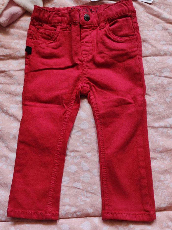 Pantalon slim rouge Gémo 18 mois - photo numéro 2