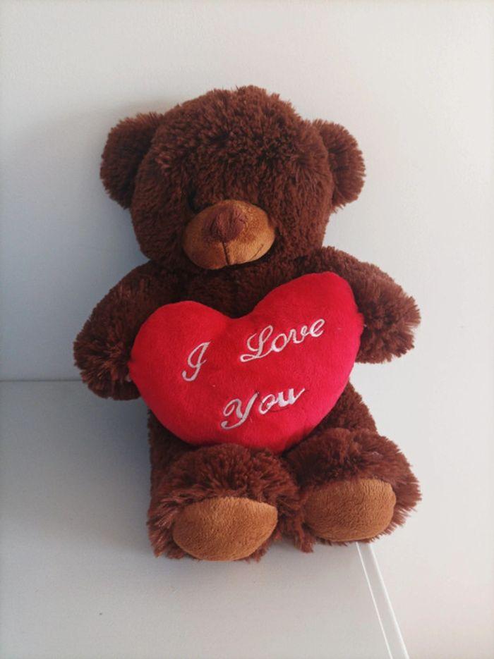 Peluche nounours coeur - photo numéro 2