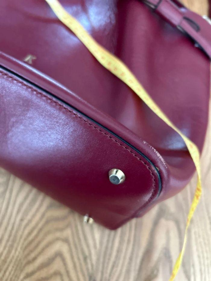 Kesslord sac sceau en cuir bordeaux avec pochette - photo numéro 9