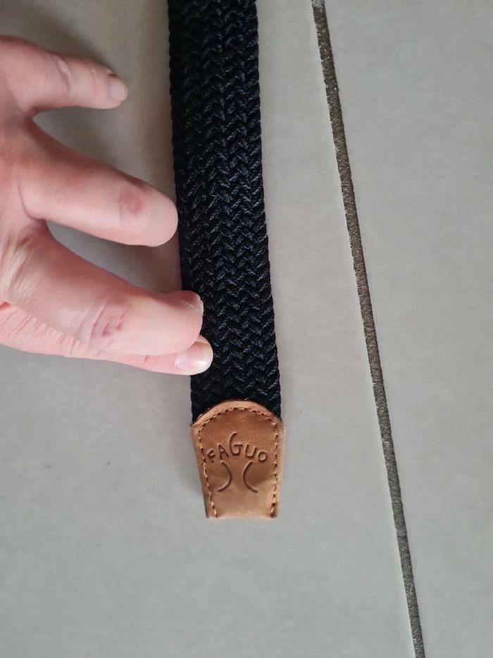 Ceinture faguo noire tressée neuve femme homme - photo numéro 3