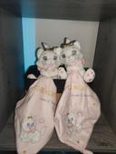 Lot de 2 doudou mouchoir Marie des aristochats disney