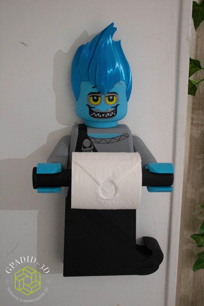 Dévidoir de papier toilette ou simple décoration murale dans un style Lego - photo numéro 3