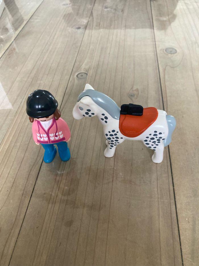 Playmobil 1.2.3 6973  cavalière avec son cheval - photo numéro 1