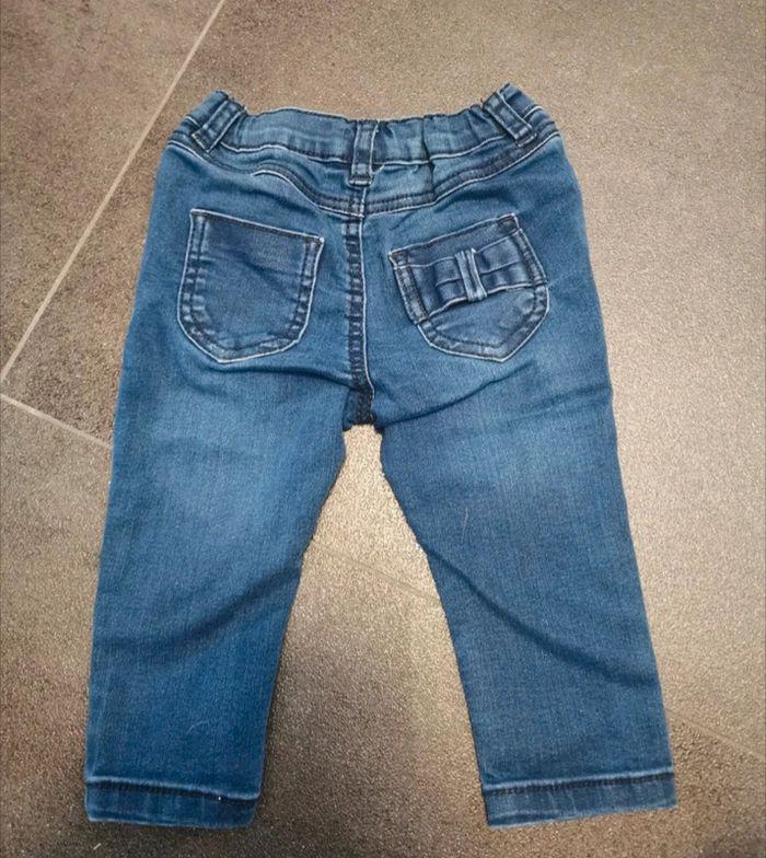 Pantalon jean bébé fille 9/12 mois - photo numéro 2