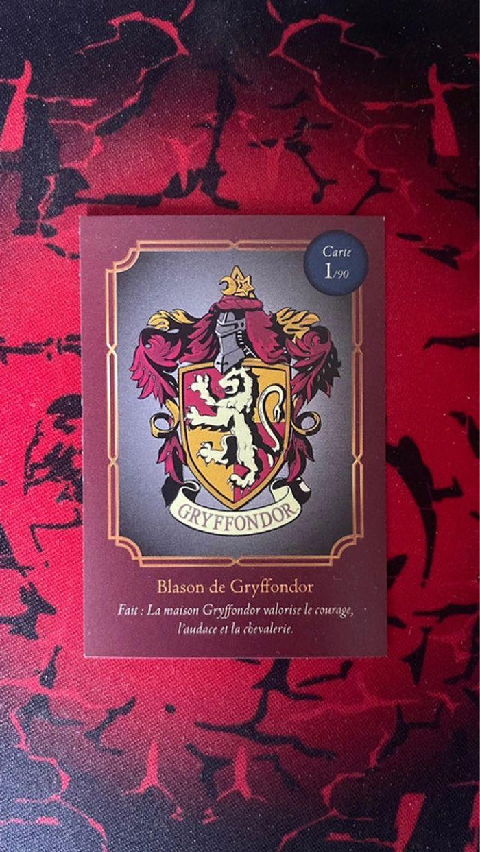 Carte Harry Potter Auchan - Blason de Gryffondor