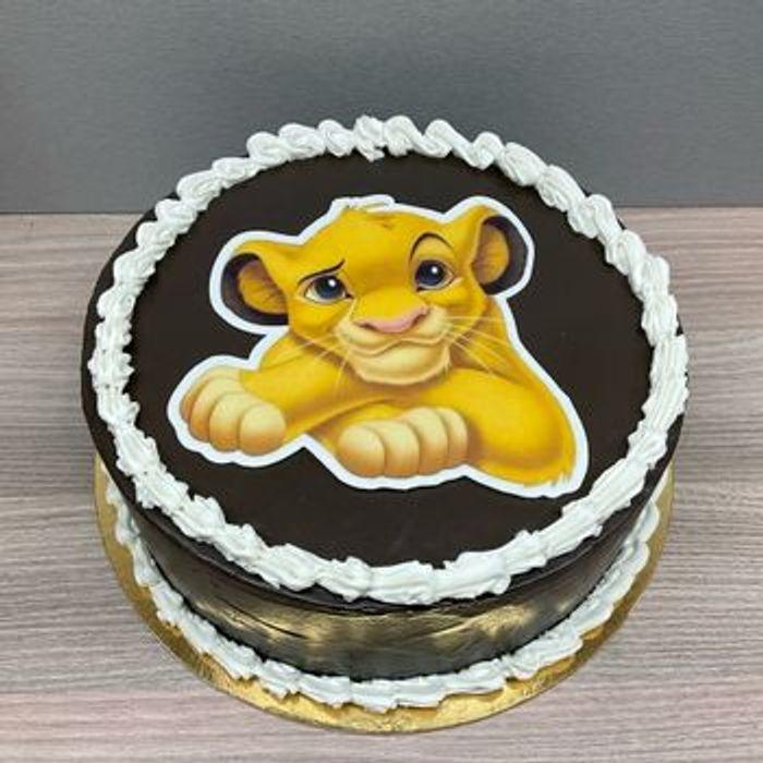 Simba  14 x15 cm en azyme Thème Le roi lion Disney décoration de gâteau topper cake design - photo numéro 2