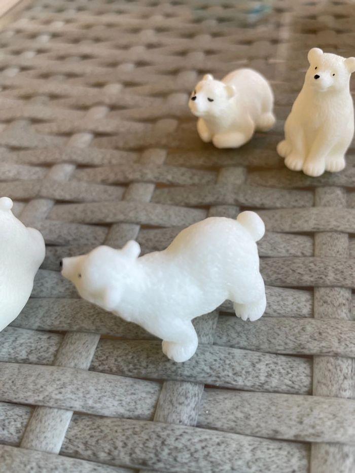 4 figurines mini ours blanc neuves - photo numéro 6