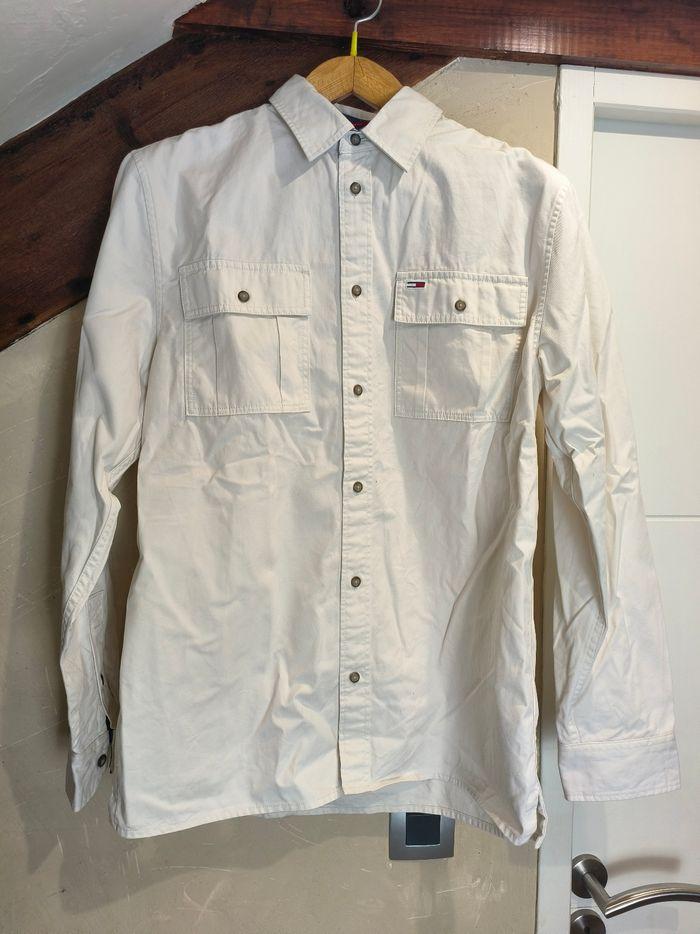 Chemise jean beige Tommy Hilfiger M - photo numéro 1