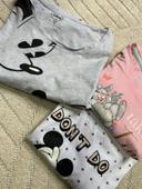 3 t-shirt pyjamas Disney primark taille L et xl