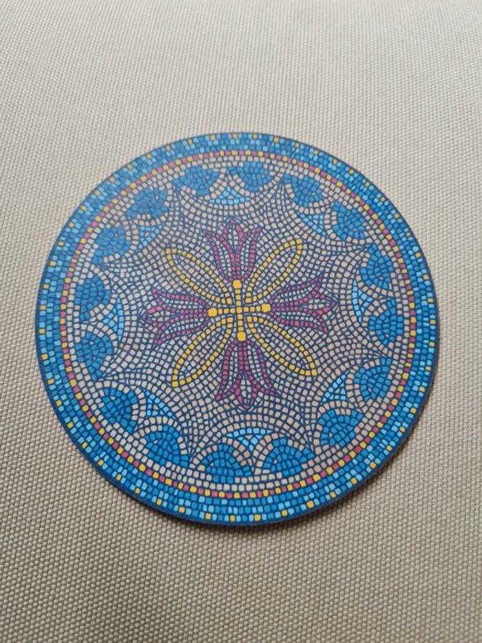 💮 Grand tapis rond playmobil bleu/jaune