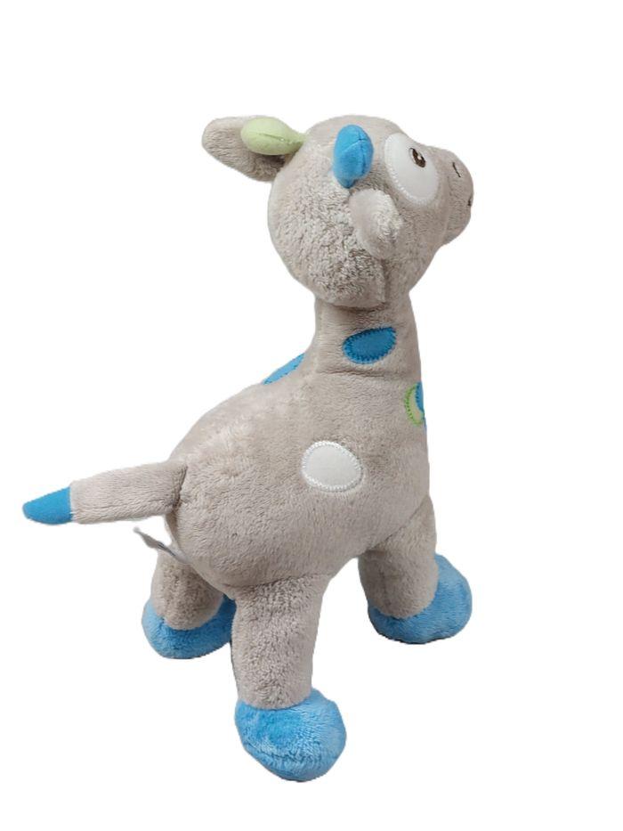 doudou girafe bleu gris vert Arthur et Lola Bébisol environ 28 cm - photo numéro 2