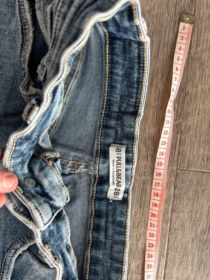 Jeans taille haute effet délavé troué - photo numéro 5