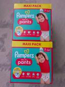 2 paquets de 60 couches Pampers taille 7