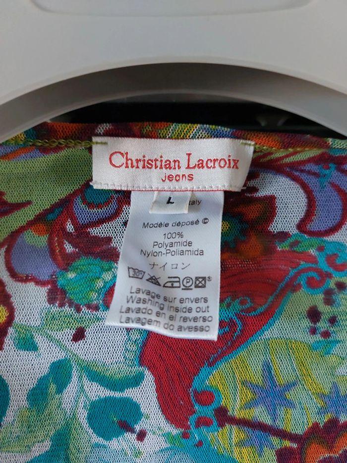 Haut christian lacroix jeans multicolore - photo numéro 4