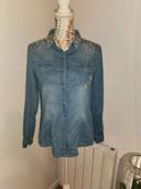 Chemise  en  jeans  perle