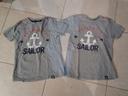 Lot de 2 tee-shirts identiques