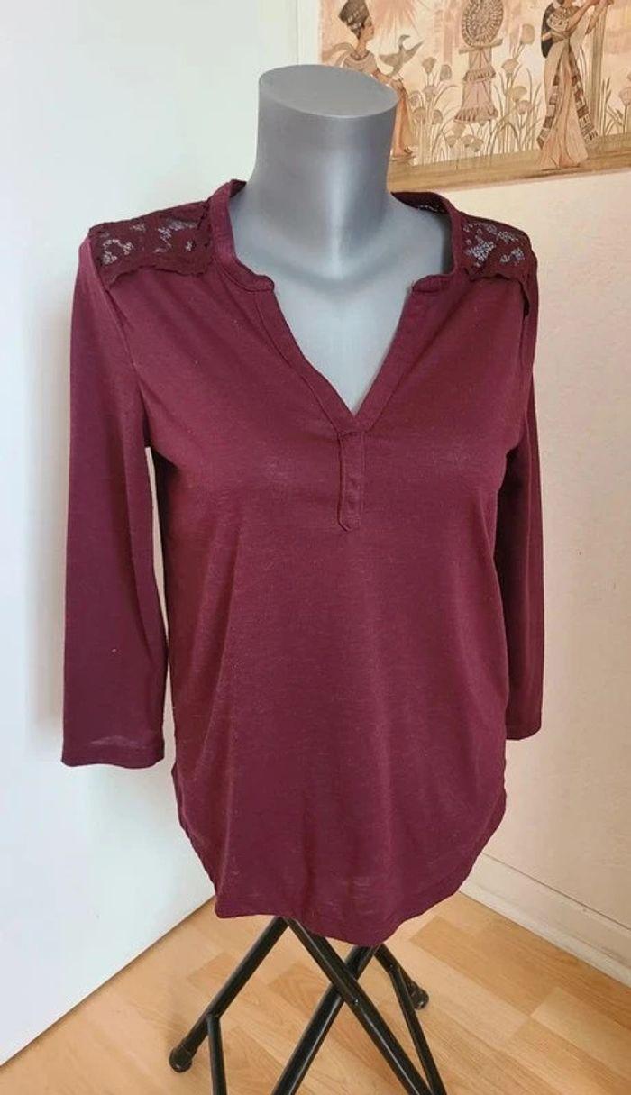 Blouse bordeaux h&m - photo numéro 7