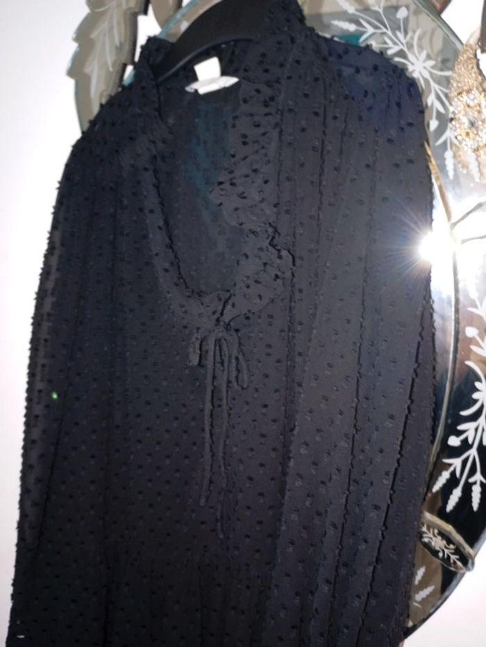 Robe hm noire en mousseline - photo numéro 4