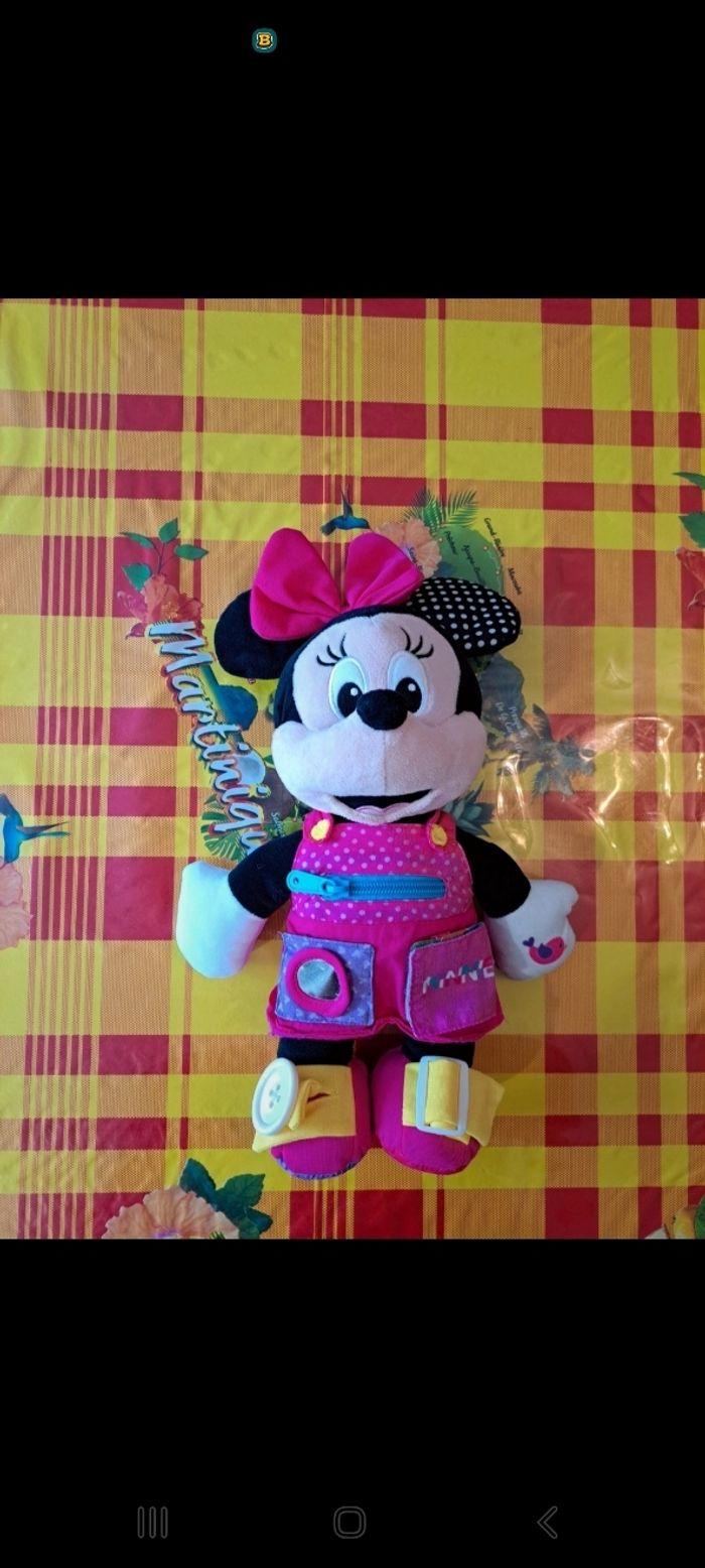 Peluche minnie avec activités motricité fine - photo numéro 1