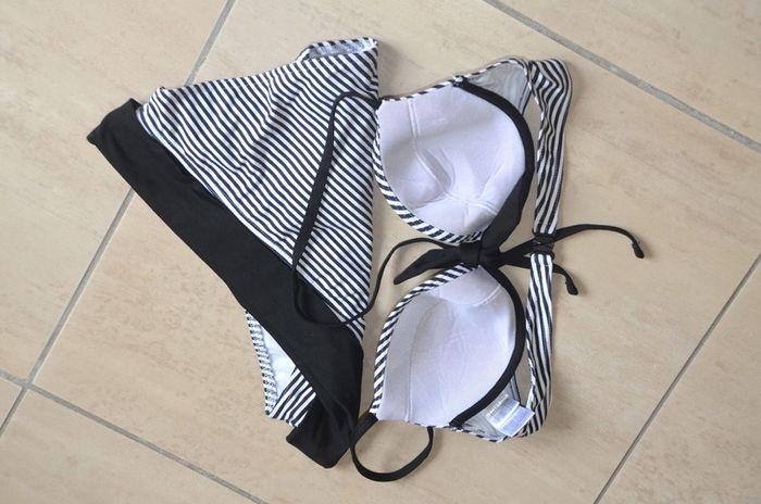 Maillot de bain 42 rayé noir blanc - photo numéro 4