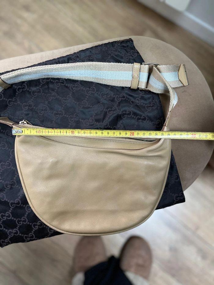 Sac épaule Gucci authentique en vrai cuir hobo beige marron - photo numéro 15