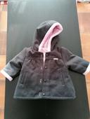 Manteau noir chaud fille