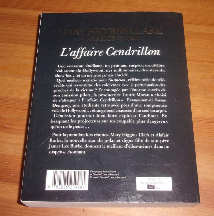 L'affaire Cendrillon de Mary Higgins Clark roman - photo numéro 2