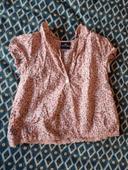 Blouse fille manche courte 4 ans